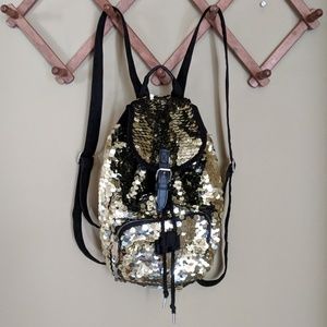 [Victoria's Secret] Gold Sequin Mini Backpack
